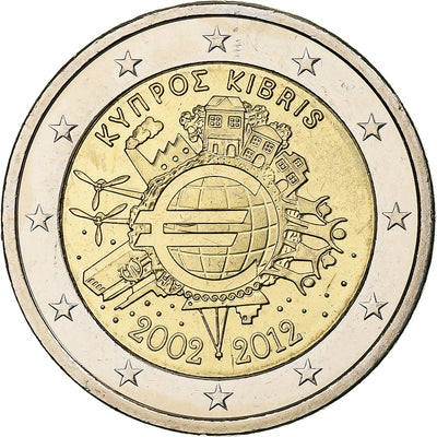 Cipro,
2 Euro,
Introduction de l'euro