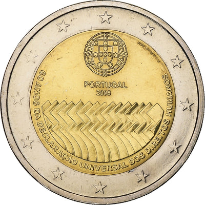 Portogallo, 
            
               2 Euro, 
            
               60 ans de la déclaration universelle des droits de l'homme