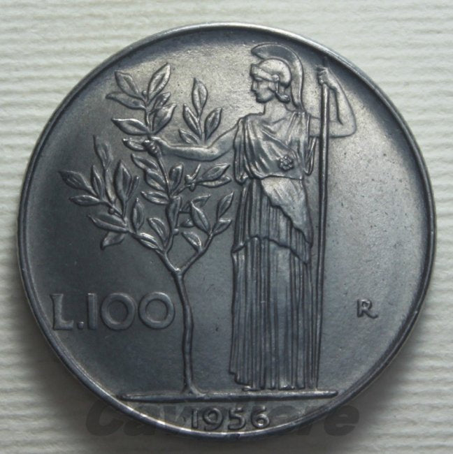 3810 - 100 Lire Ac Minerva 1956