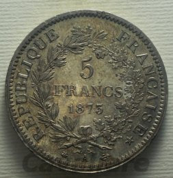 4217 -  Rep. Francese 5 Franchi Ag 1873 A