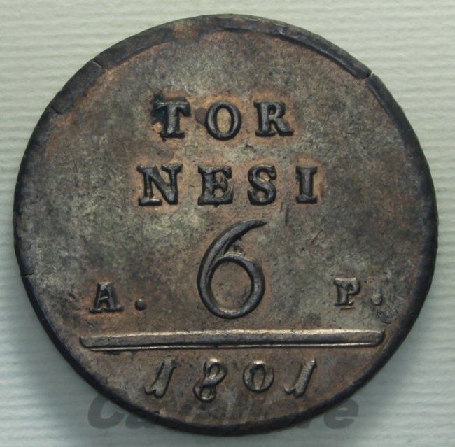 4946 - Napoli Ferdinando IV 6 Tornesi Cu 1801 -NC-