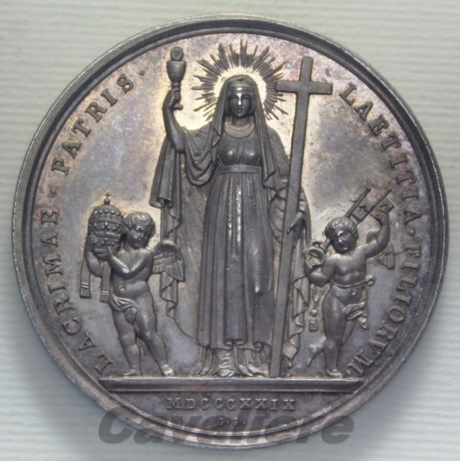 5657 - Roma Pio VIII Medaglia Ag Anno I -R-