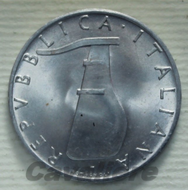 5731 - 5 Lire It 1969 1 Rovesciato -NC-