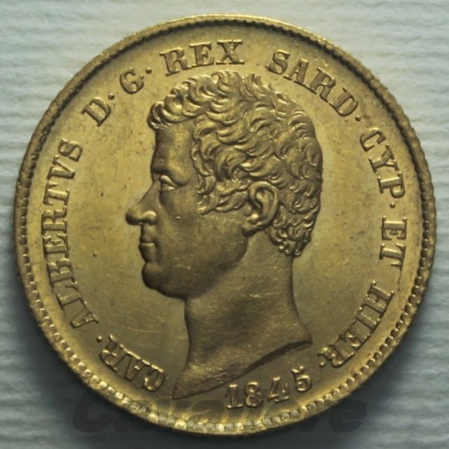 5950 - Genova 20 Lire Au 1845