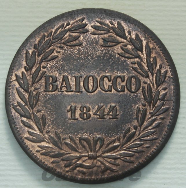 6010 - Gregorio XVI  Baiocco Cu 1844 XIV